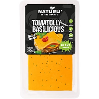 Naturli | Felii vegetale cu rosii si busuioc Tomatolly Basilicious 200g