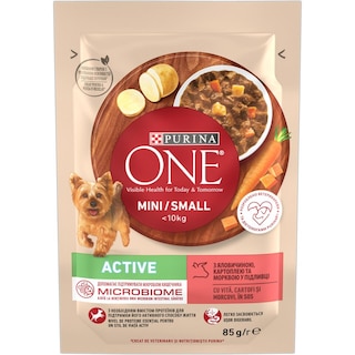 Purina One | Mini | Hrana umeda pentru caine adult, cu vita si cartofi, in sos 85g