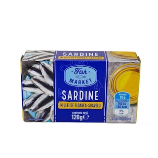 Fish Market | Sardine in ulei de floarea-soarelui 120g