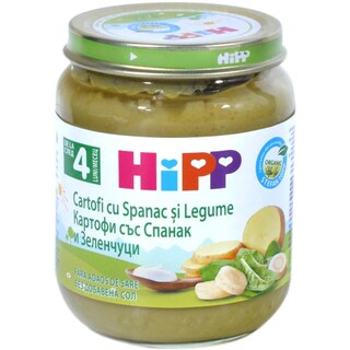 Hipp | Cartofi cu spanac si legume de la 4 luni 125g