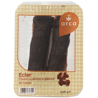 Arca | Ecler crema cu aroma si glazura cu cacao 2x90g