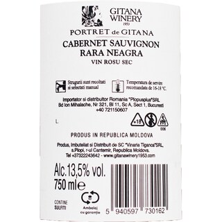 Gitana Winery | Vin rosu sec Cabernet Sauvignon & Rara Neagra 0.75L