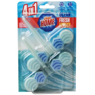 Clean Home | Odorizant solid pentru toaleta, 4 in 1, cu parfum oceanic 2x48g