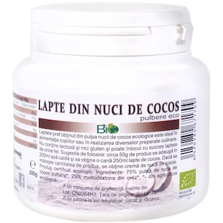Managis | Lapte din nuci de cocos, pulbere eco 200g