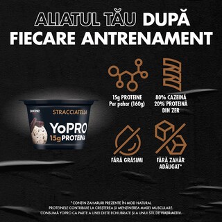 YoPRO | Iaurt bogat in proteine Stracciatella 160g