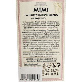 Castel Mimi | Vin rosu Governor Blend 0.75l