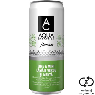 Aqua Carpatica Flavours | Apa minerala naturala carbogazoasa Lime & Mint 330ml