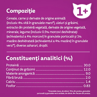 Whiskas | Hrana uscata pentru pisici, cu vita 300g