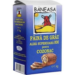 Baneasa | Faina alba de grau tip 000 pentru cozonac 1kg