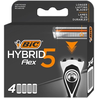 Bic | Flex 5 Hybrid | Rezerve aparat de ras, 4 bucati
