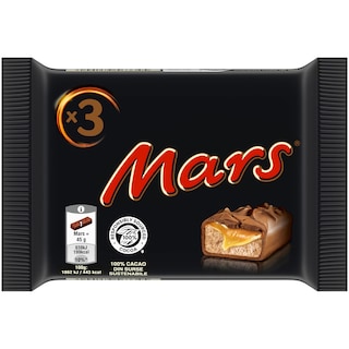Mars | Baton de ciocolata cu lapte cu miez de caramel si nuga 3x45g