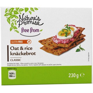 Nature's Promise | Paine crocanta cu ovaz si orez, fara gluten 230g
