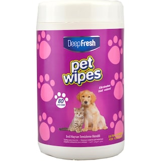 Deep Fresh | Servetele umede pentru caini si pisici, 80 bucati