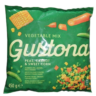 Gustona | Amestec de legume cu mazare, morcovi si porumb zaharat 450g