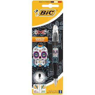 Bic | Stilou reincarcabil Xpen Skull Edition, penita medie