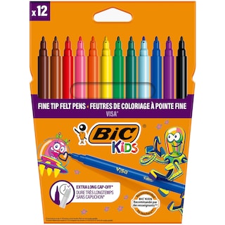 Bic | Carioci cu varf subtire, set 12 culori