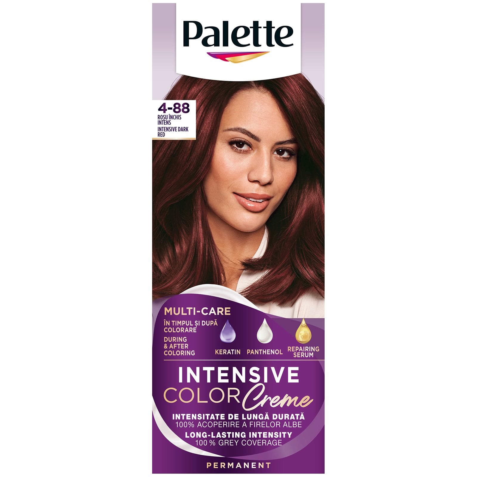 Fr3 Brown Color Palette | Intensive Color Creme | Vopsea pentru par Rosu inchis intens ...