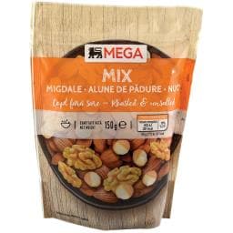 Mix migdale, alune de padure, nuci, coapte, fara sare 150g