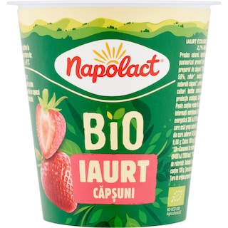 Napolact Bio | Iaurt cu capsuni 130g