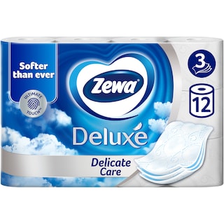 Zewa | Hartie igienica Deluxe Delicate Care, 3 straturi, 12 role