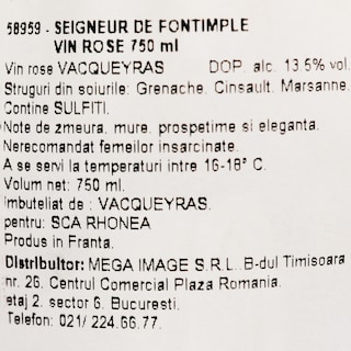 Seigneur de Fontimple | Vin rose Vacqueyras 0.75l