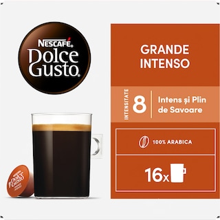 Nescafe | Dolce Gusto | Cafea Grande Intenso, 16 capsule
