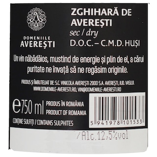 Domeniile Averesti | Vin alb Zghihara 0.75L