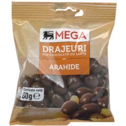 Drajeuri din ciocolata cu lapte si arahide 80g