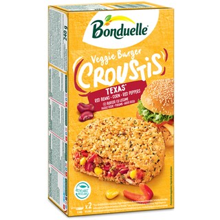 Bonduelle | Burger Cheesy Croustis cu dovleac, emmental si linte 2x120g
