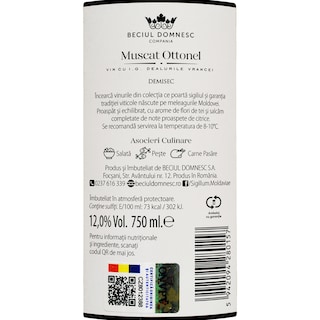 Sigillum Moldaviae | Vin alb demisec Muscat Ottonel 0.75L
