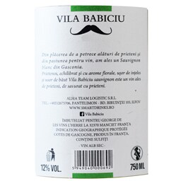 Vila Babiciu | Vin alb sec Sauvignon 0.75L