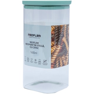 Neoflam | Recipient de sticla cu capac, 1600ml