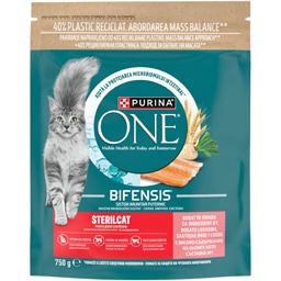 Purina One | Hrana uscata pentru pisici sterilizate, cu somon si cereale integrale 750g