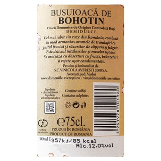 Domeniile Averesti | Vin Busuioaca de Bohotin 0.75L