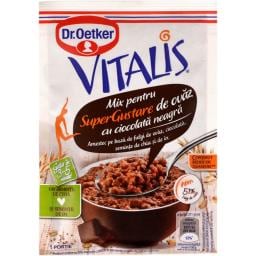 Mix pentru gustare de ovaz cu ciocolata neagra 61g