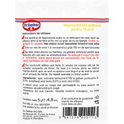 Dr. Oetker | Carmin | Vopsea lichida galbena, 10 oua 5ml