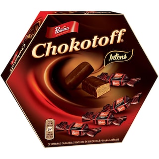 Poiana | Chokotoff | Caramele invelite in ciocolata amaruie 221g