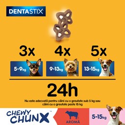 Pedigree | DentaStix | Hrana complementara pentru caini, 5-15kg, 68g