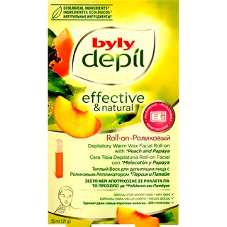 Byly | Depilator roll-on Ceara la cald pentru fata, 20 de benzi