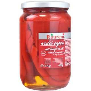 Raureni | Ardei capia copti in otet 670g