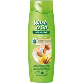 Wash&Go | Sampon cu extract de vanilie pentru par uscat 360ml