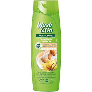 Wash&Go | Sampon cu extract de vanilie pentru par uscat 360ml