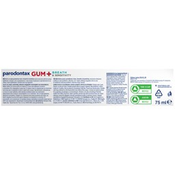 Parodontax | Pasta de dinti Gum+ Breath & Sensitivity 75ml