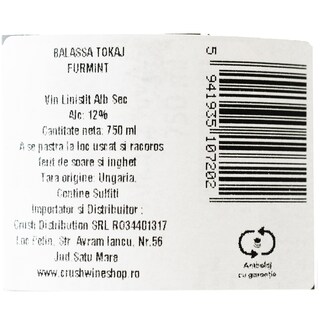 Balassa | Vin alb sec Furmint 0.75L