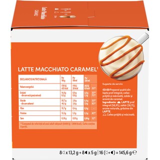 Nescafe | Dolce Gusto | Cafea Latte Macchiato Caramel, 8 bauturi, 16 capsule