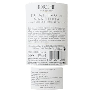 Jorche Antica Masseria | Vin rosu Primitivo di Manduria 0.75l