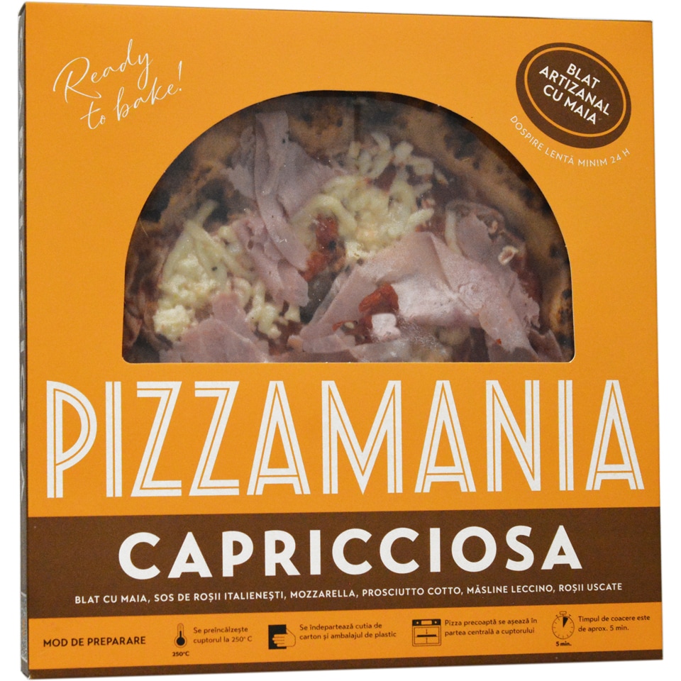 Pizza Mania | Pizza artizanala precoapta Capricciosa 440g | Mega-image