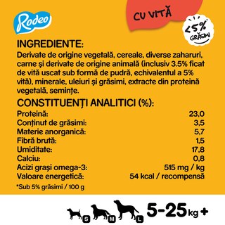 Pedigree | Rodeo | Hrana complementara cu vita pentru caini adulti 70g