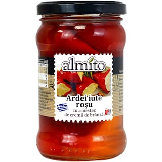 Almito | Ardei iute rosu cu crema de branza 270g
