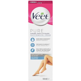 Veet | Crema depilatoare Silky Fresh pentru piele sensibila 100ml